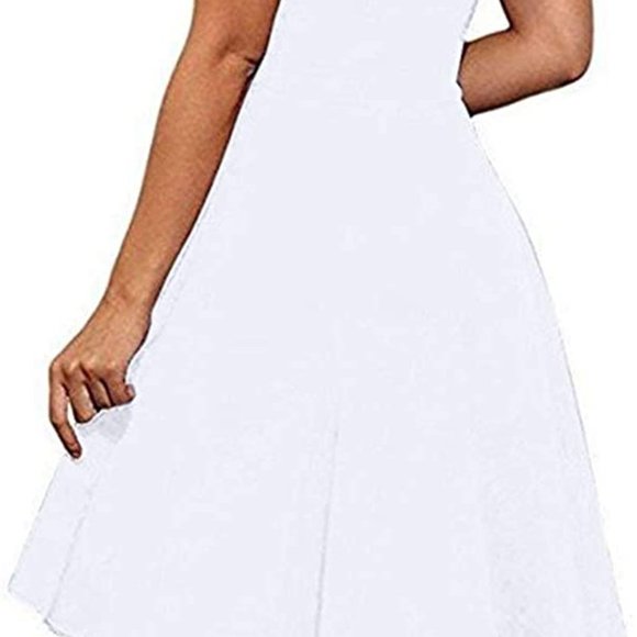 New Sarin Mathews Womens Off The Shoulder Short Sleeve High Low Cocktail Dress - Picture 2 of 16